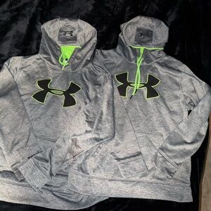 Under Armour Men's Gray Hoodie with Lime Accents (2)